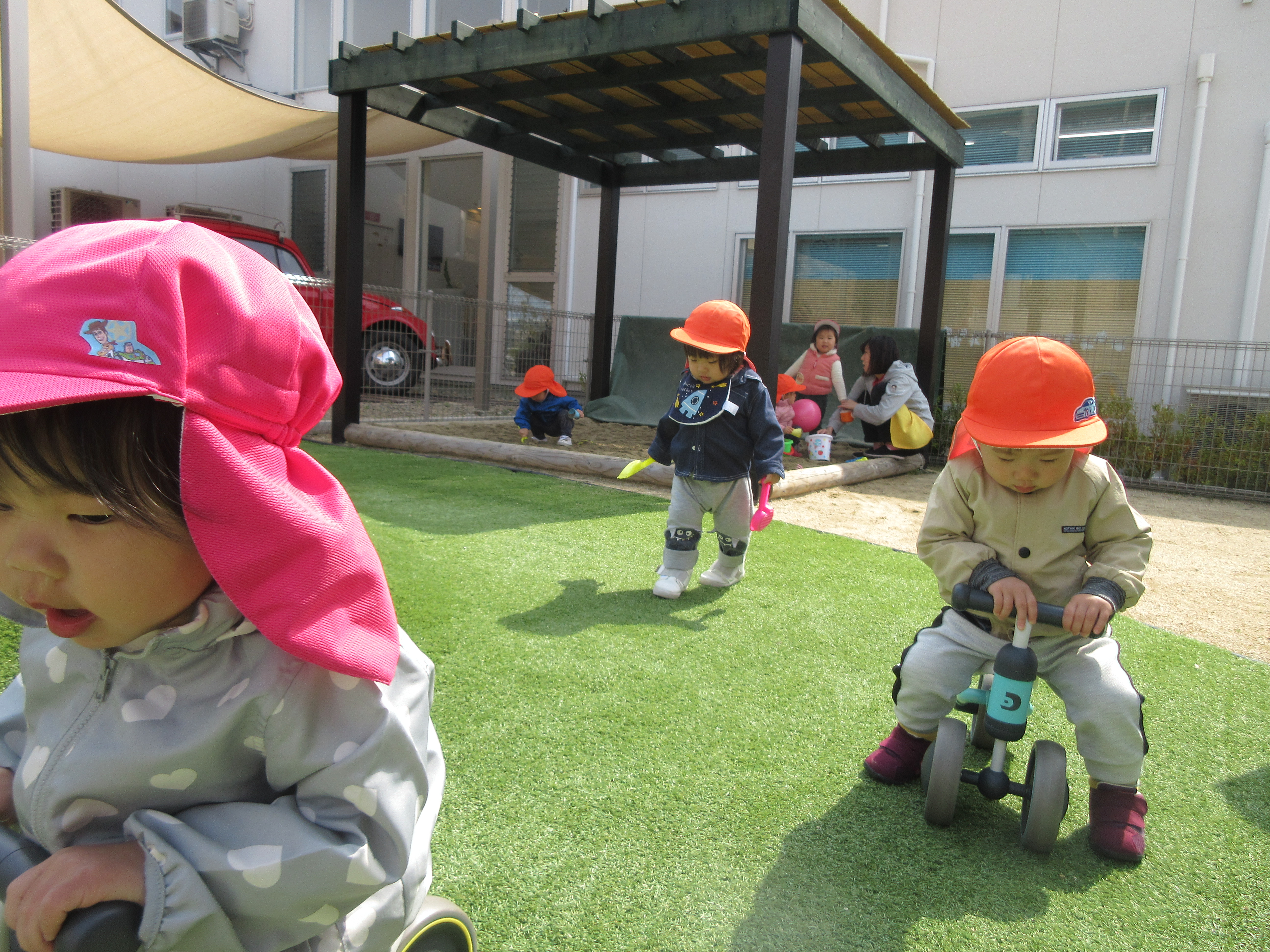 園庭で遊んだよ(^^♪