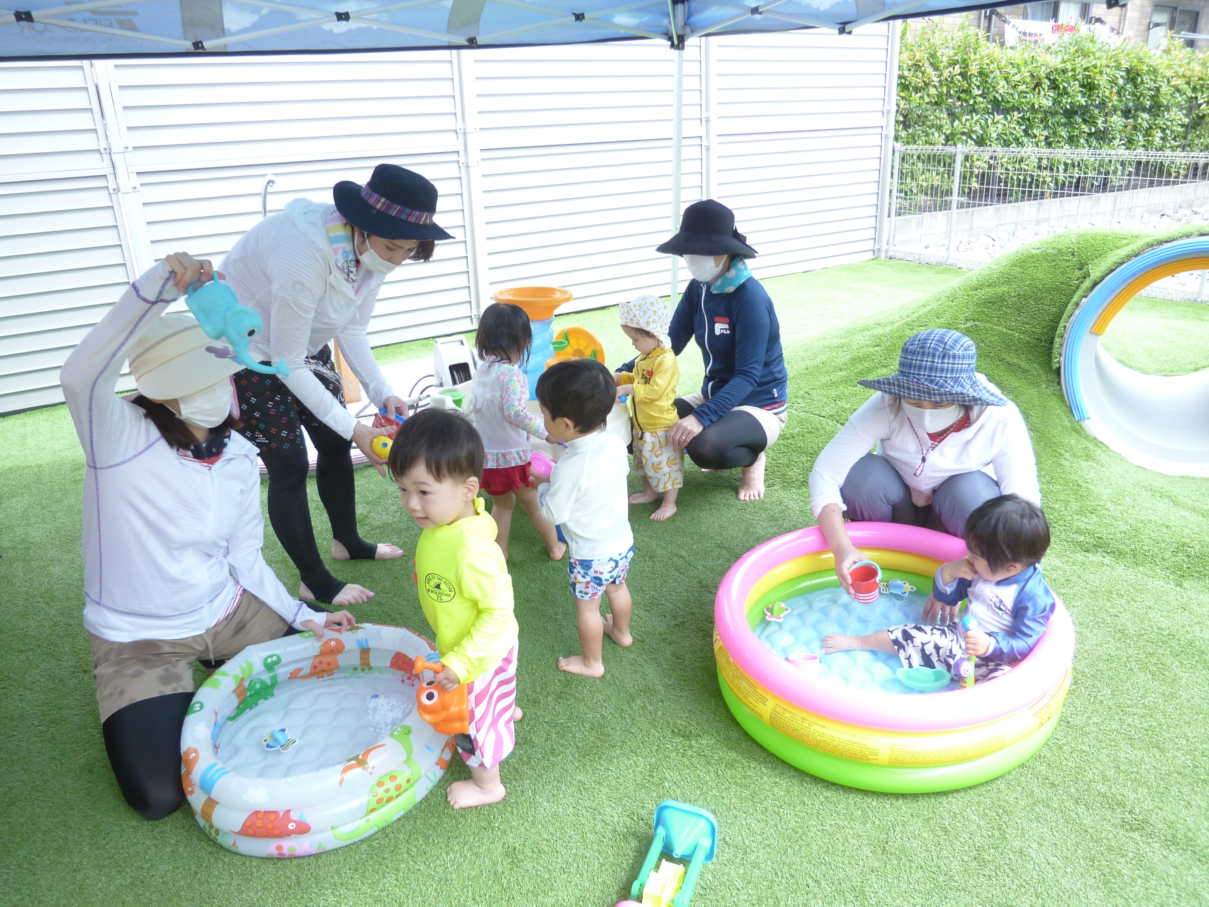 水遊びデビュー(^^♪