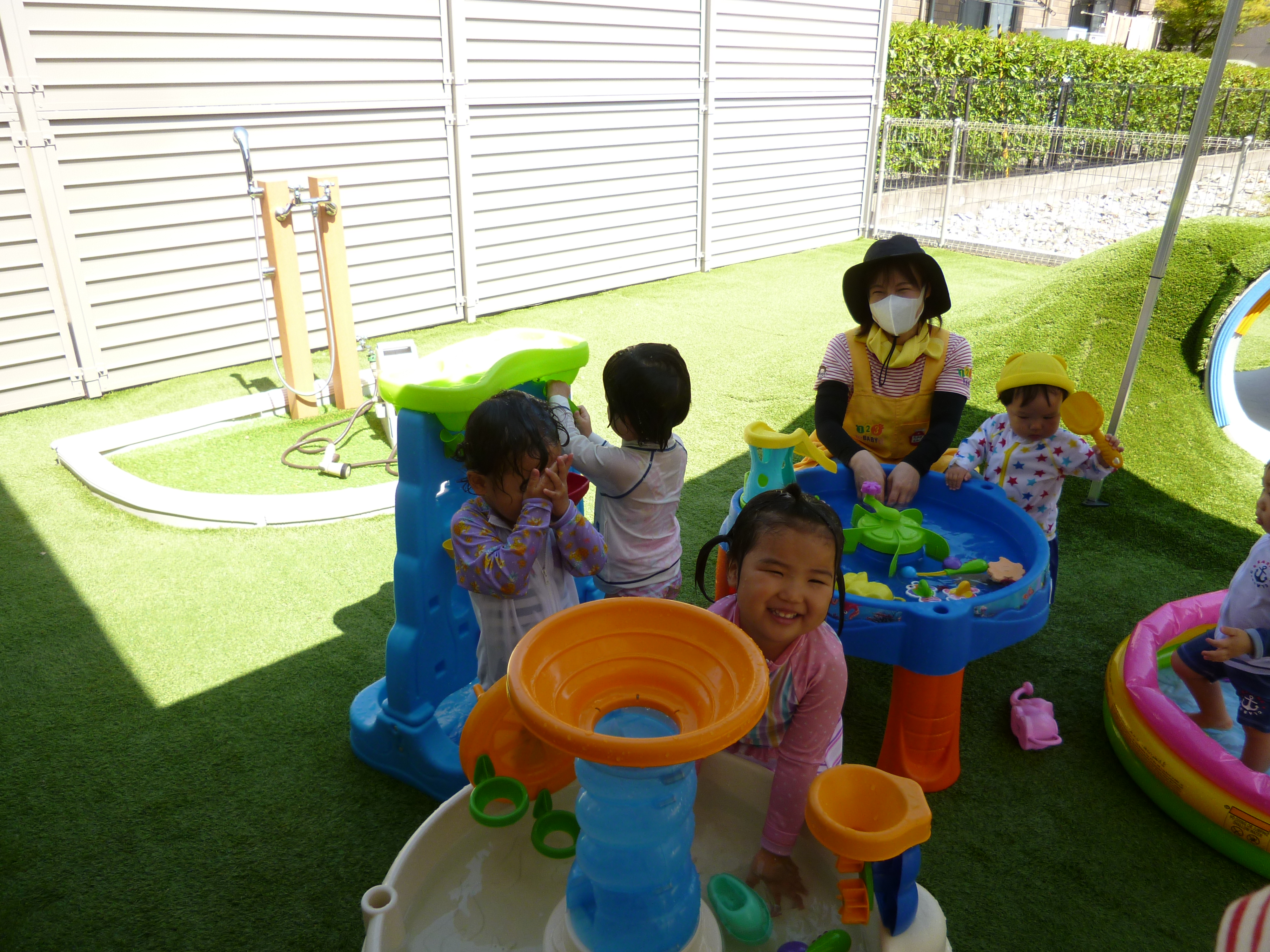 今日も元気に水遊びを楽しんだよ(^^♪