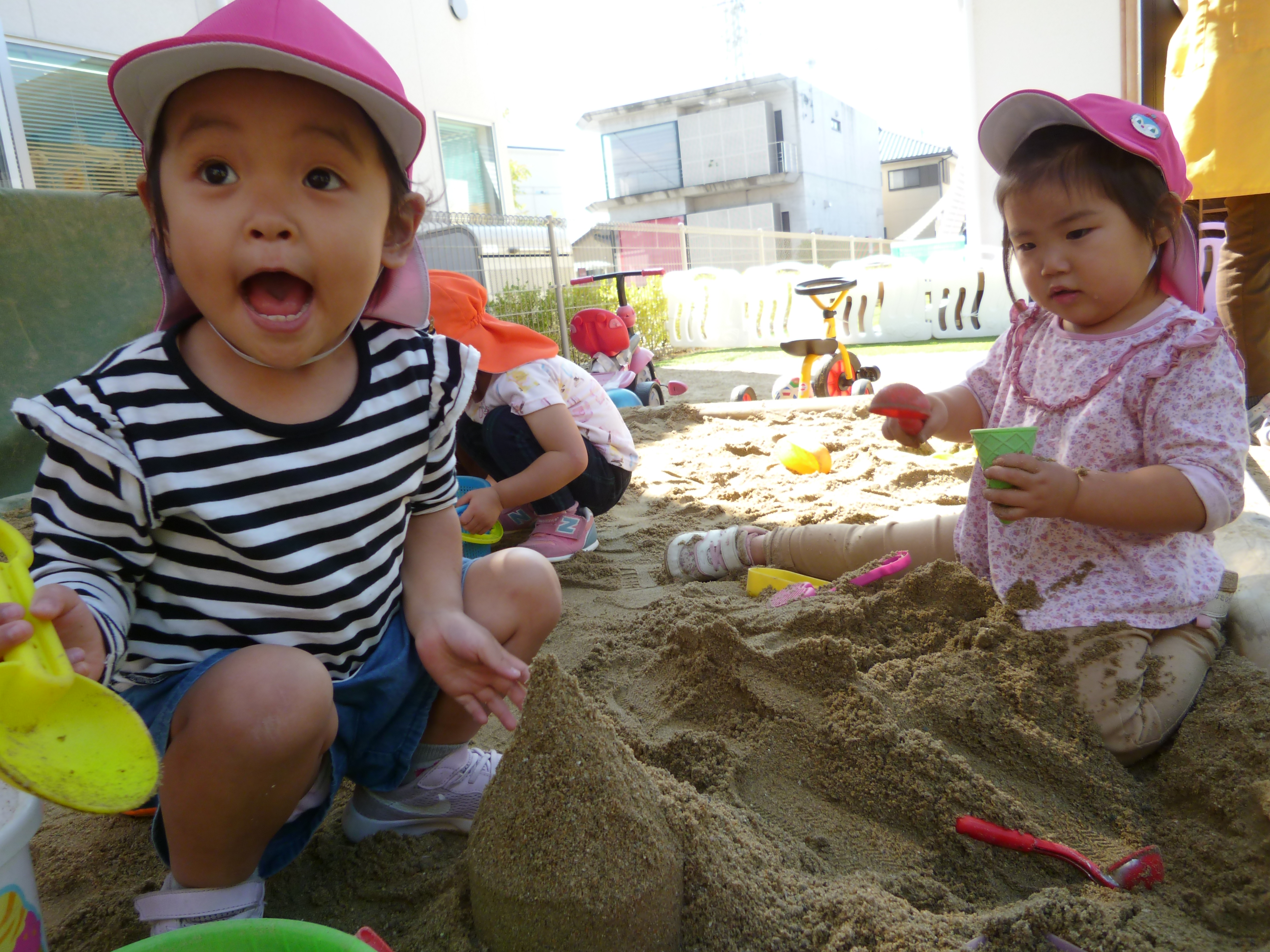 今日も園庭で遊んだよ(^^♪
