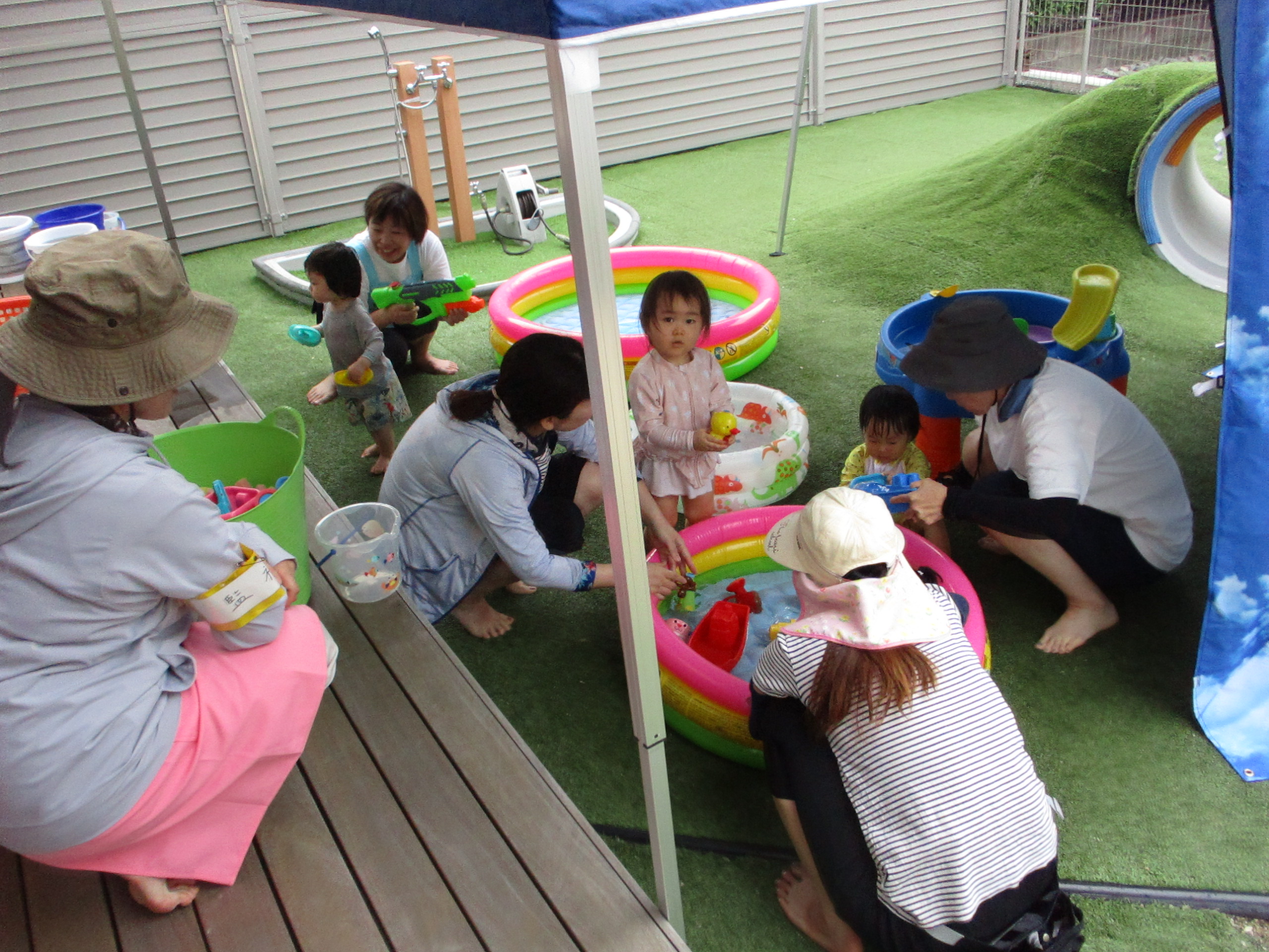 待ちに待った水遊び(^^♪