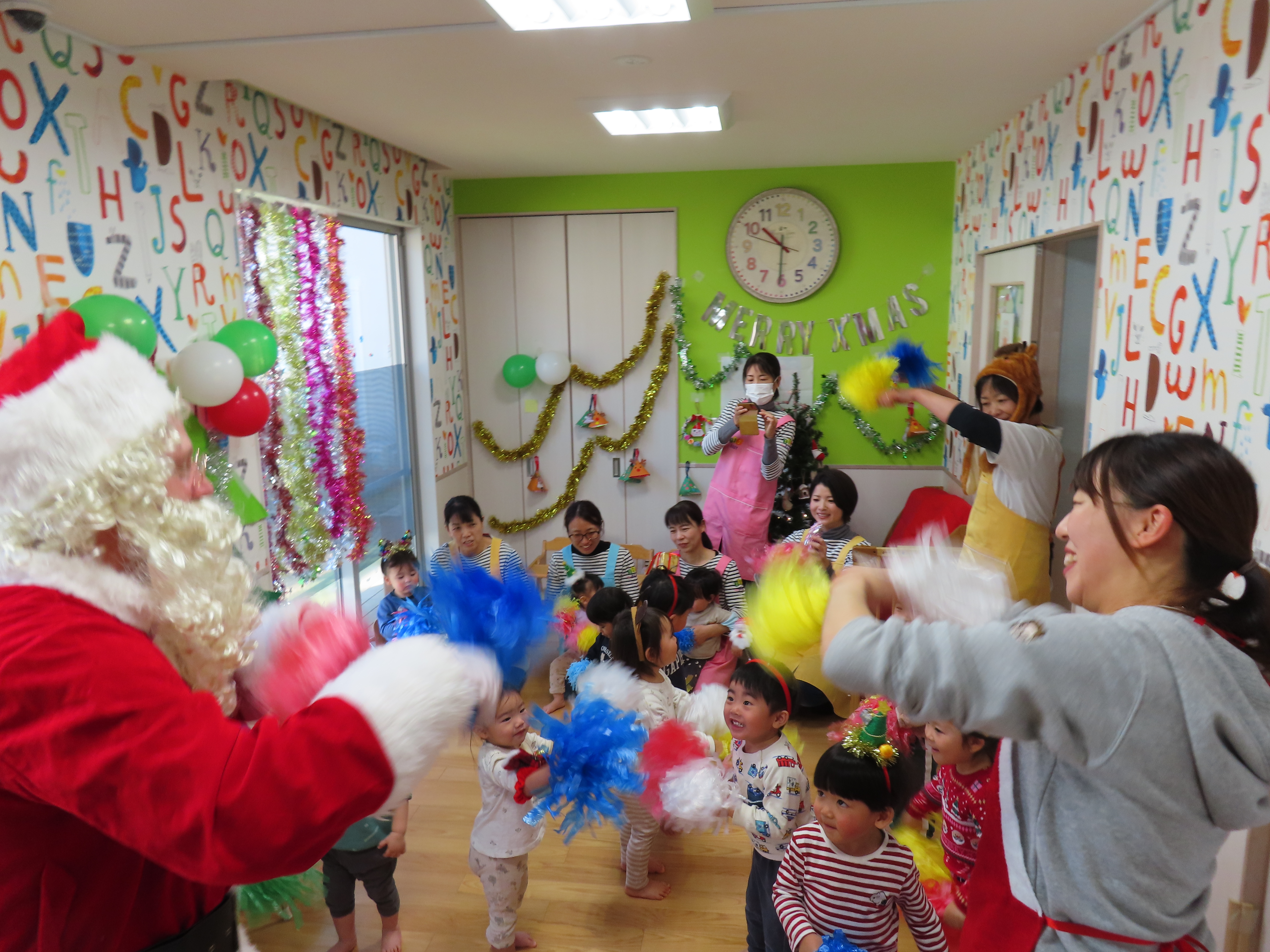 今日はクリスマス会(^^♪
